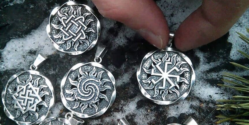 Slavic amulets attracting wealth made of silver