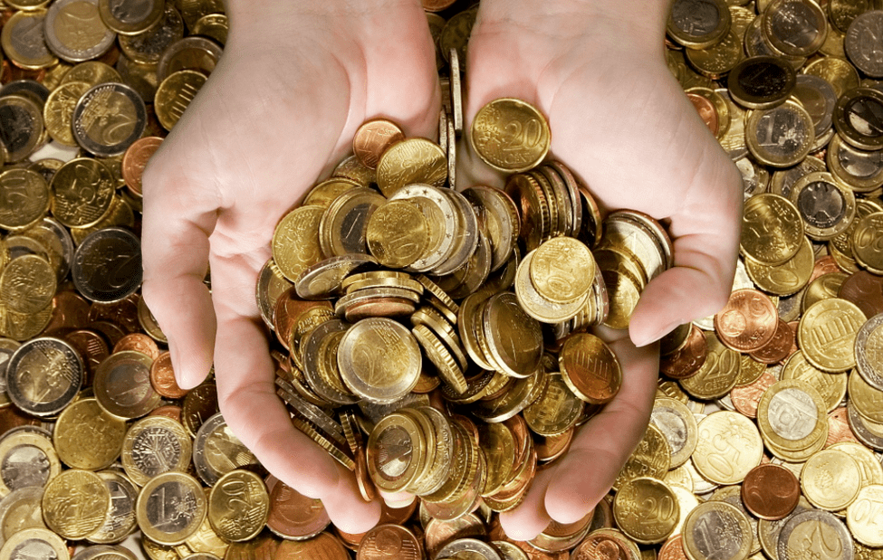 coins as a good luck charm